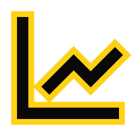 Stylized graphic depicting an upward trend in a line chart, featuring black and yellow colors, symbolizing growth and progress in data analysis or financial performance.