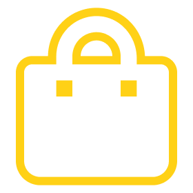 Yellow briefcase icon representing business, professionalism, and work-related themes.